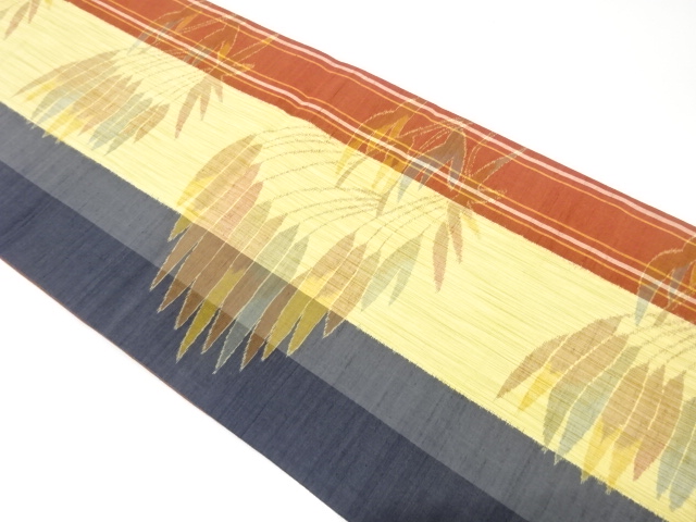 JAPANESE FUKURO OBI / TSUMUGI / WOVEN PLANTS